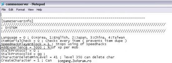 cum faci server muonline butonul modificati data viitoare caci iar facut notepadu cauta linia Capitan